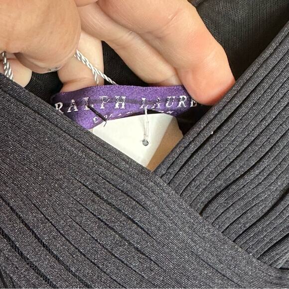 Ralph Lauren Purple Label Luxury Black Cocktail Dress - Picture 5 of 14